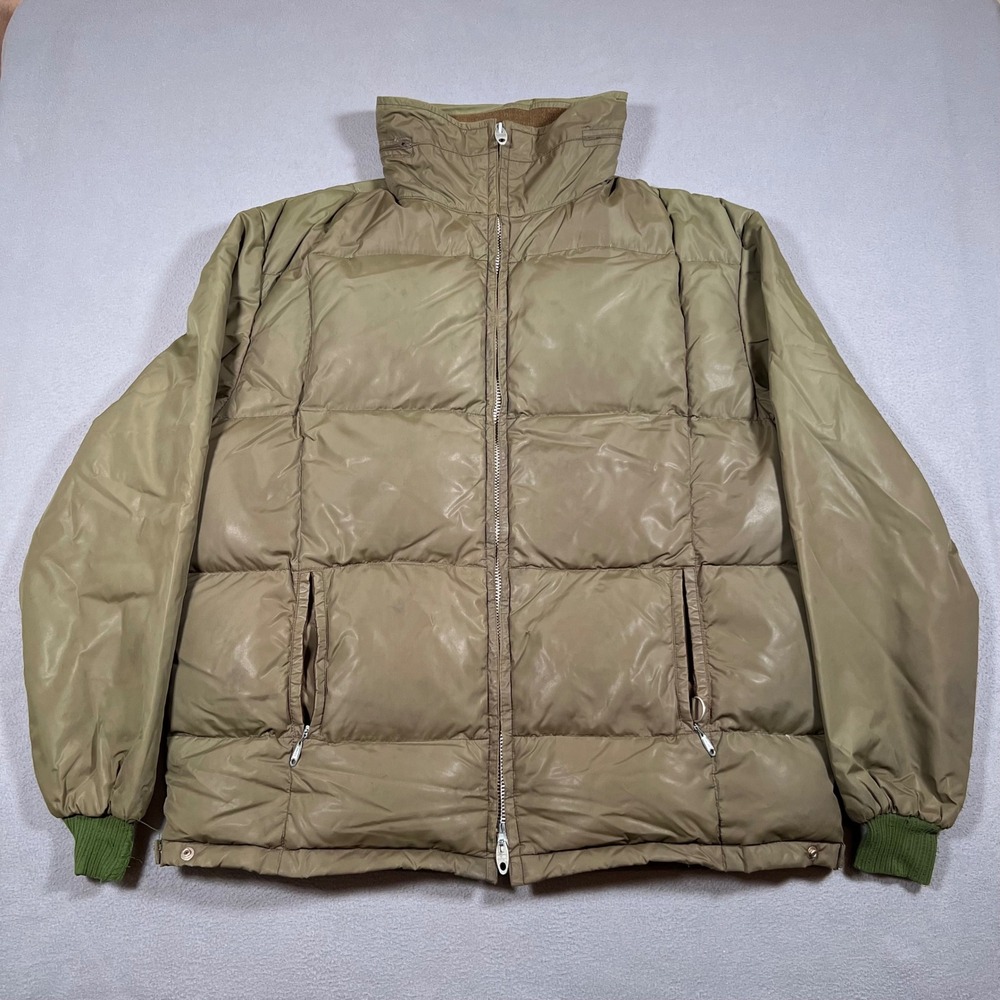 Vintage David‎ S. Reid Down Puffer Jacket Mens XL Olive Green Military Army 70s